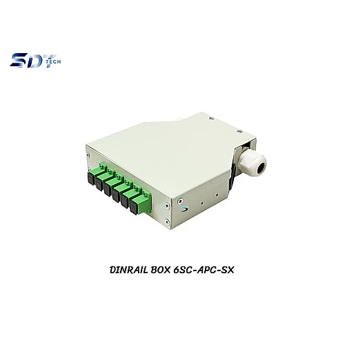 DIN Rail Terminal Box SC/APC Indoor 6 Core