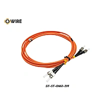 Patch Cord ST-ST MM OM2 Duplex ยาว 3 เมตร