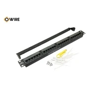 OWIRE PATCH PANEL CAT6 24 PORT 1U