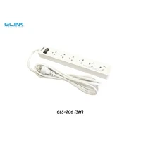 ปลั๊กไฟ 6 ช่อง GLINK รุ่น GLS-206 สายไฟ 3 เมตร