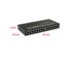 Gigabit PoE Switch 12 Port + 2 LAN GE Uplink