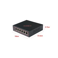 PoE Switch 4 Port 10/100 + 2 LAN FE Uplink