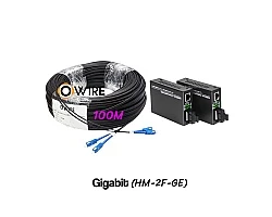 สายไฟเบอร์ออฟติก 2 Core 100 เมตร + Media DX 1G