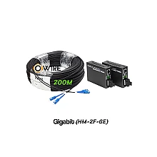 สายไฟเบอร์ออฟติก 2 Core 200 เมตร + Media DX 1G