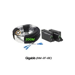 สายไฟเบอร์ออฟติก 2 Core 200 เมตร + Media DX 1G