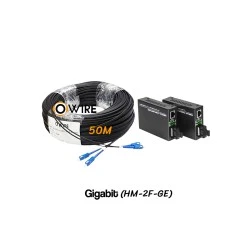 สายไฟเบอร์ออฟติก 2 Core 50 เมตร + Media DX 1G