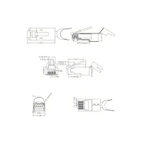 หัวแลน CAT7 FTP สำหรับสายแบบมีชีลด์ (คีมย้ำ)