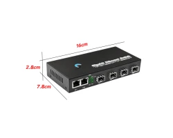 Gigabit Fiber SFP Switch 4 Port + 2GE