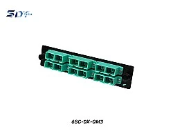 SNAP-IN Aluminum Plate 6SC Aqua OM3 Duplex