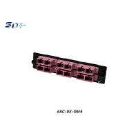 SNAP-IN Aluminum Plate 6SC Violet OM4 Duplex