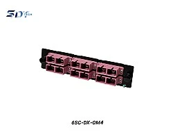 SNAP-IN Aluminum Plate 6SC Violet OM4 Duplex