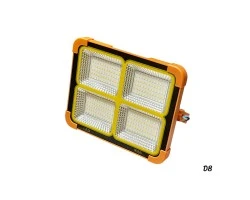 ไฟสปอตไลท์โซล่าเซลล์แบบพกพา รุ่น D8 แสงสว่าง 50W