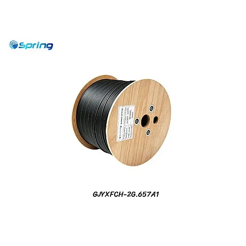 Spring สายไฟเบอร์ออฟติก SM 2C FRP, LSZH Flat Type (1KM)