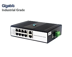 Gigabit Industrial Switch 8 Port + 2 LAN GE Uplink