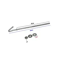 ฮุกโบลท์ (hook Bolt) ขนาด 3/8″ ความยาว 12 นิ้ว