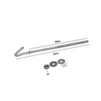 ฮุกโบลท์ (hook Bolt) ขนาด 3/8″ ความยาว 8 นิ้ว